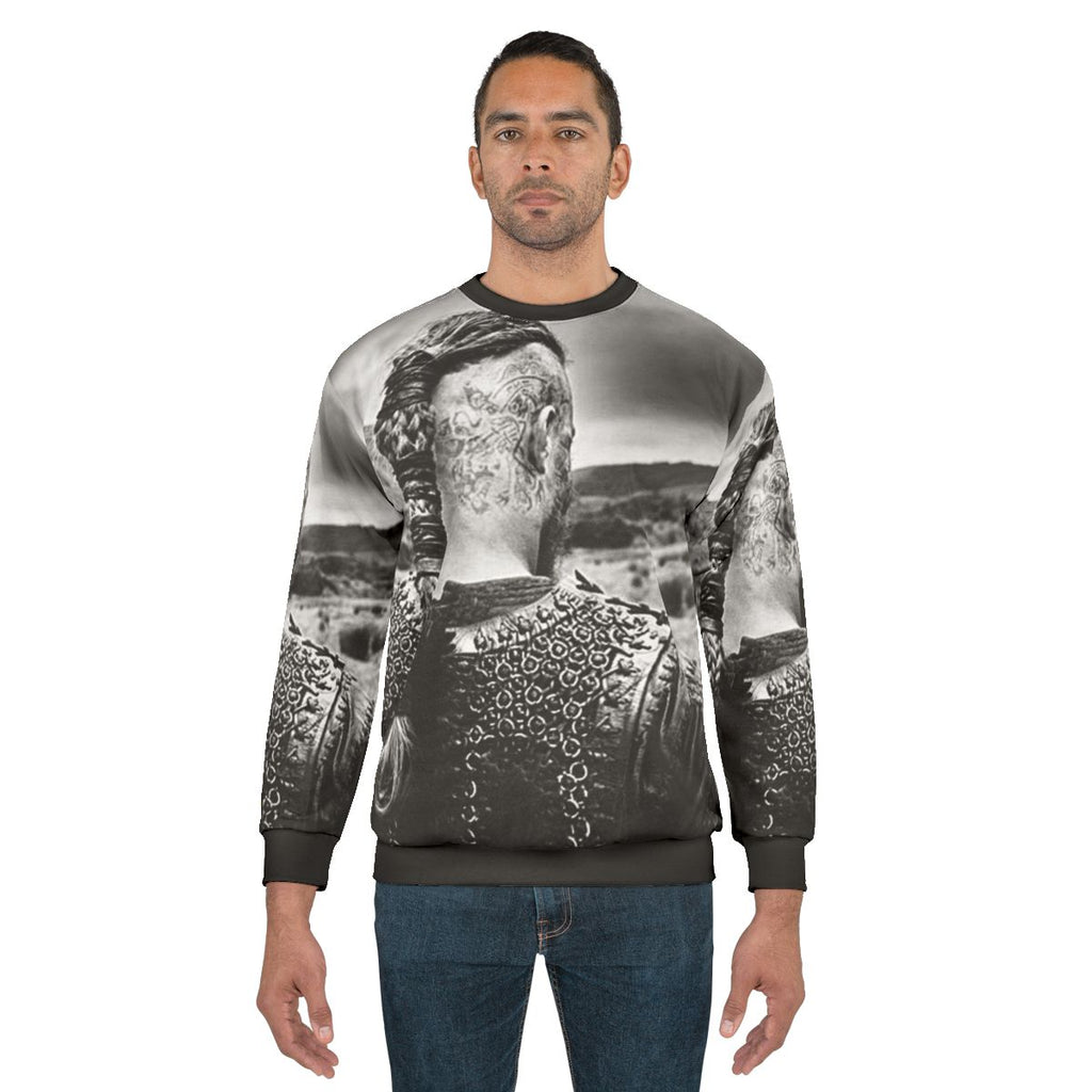 Ragnar Lothbrok Vikings TV Show Black and White Sweatshirt