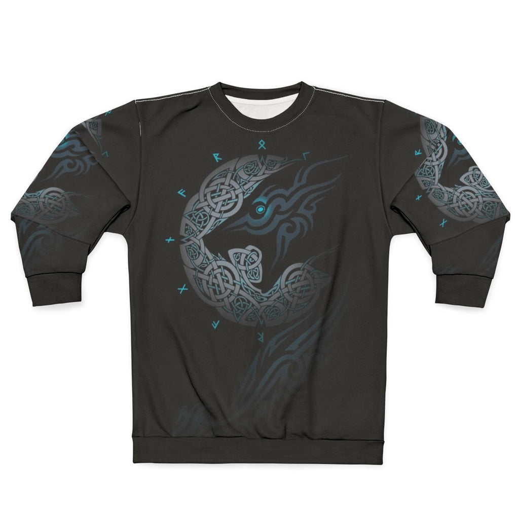 Ragnarok Moon Sweatshirt featuring Nordic mythology and Celtic knots design