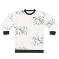 Waterproof swimmer sweatshirt with ocean and nature inspired artwork
