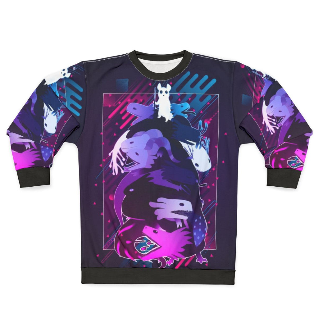 Retro 90s Slugcat Graphic Sweatshirt - Rain World Merchandise