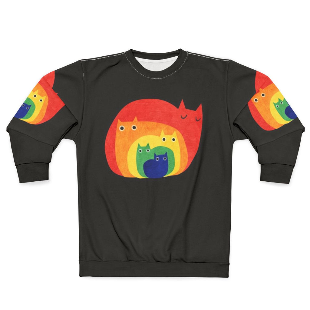 Vibrant rainbow cats sweatshirt