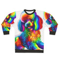 Colorful poodle design on a soft, cozy sweatshirt