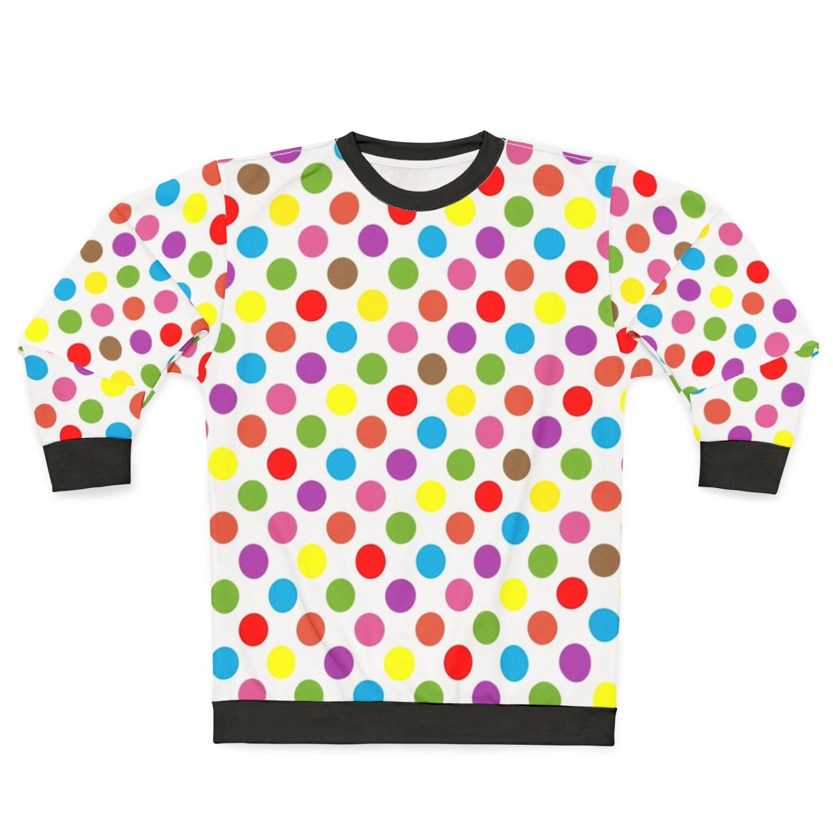 Colorful polka dot pattern sweatshirt