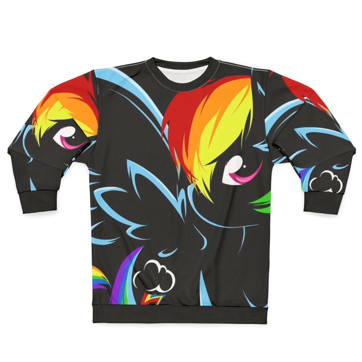 Rainbow Dash Inspired Sweatshirt with Colorful Graphic Design