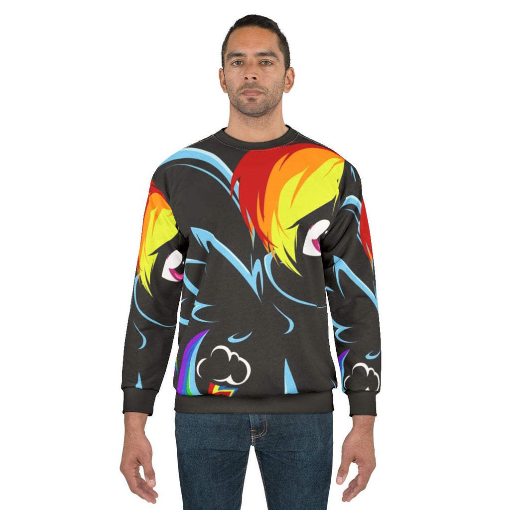 Rainbow Dash Inspired Sweatshirt with Colorful Graphic Design