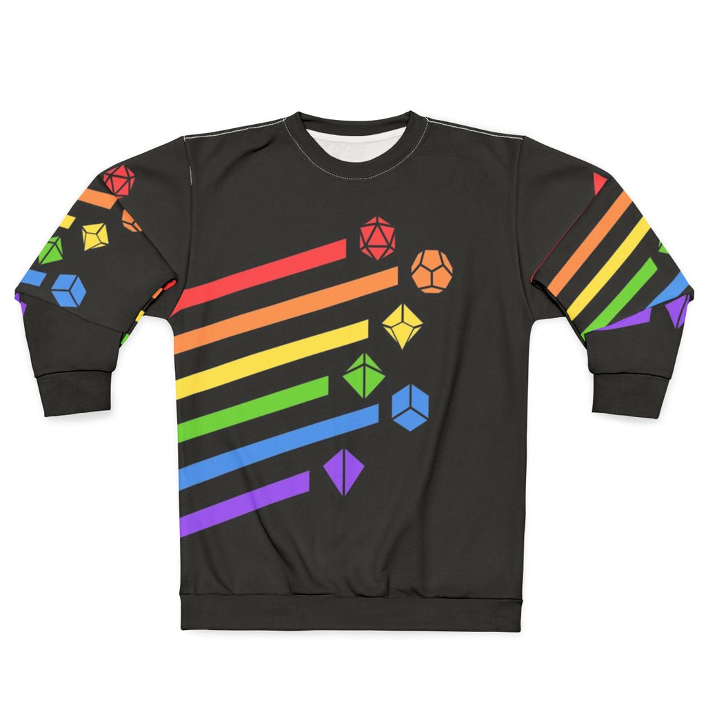 Rainbow Dice Tabletop RPG Gaming Sweatshirt