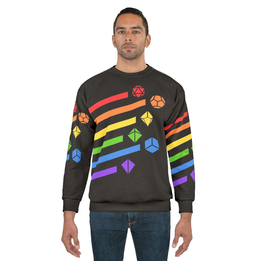 Rainbow Dice Tabletop RPG Gaming Sweatshirt