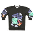 Cozy Rainbow Kitten Surprise Sweatshirt with Skeleton Art Design