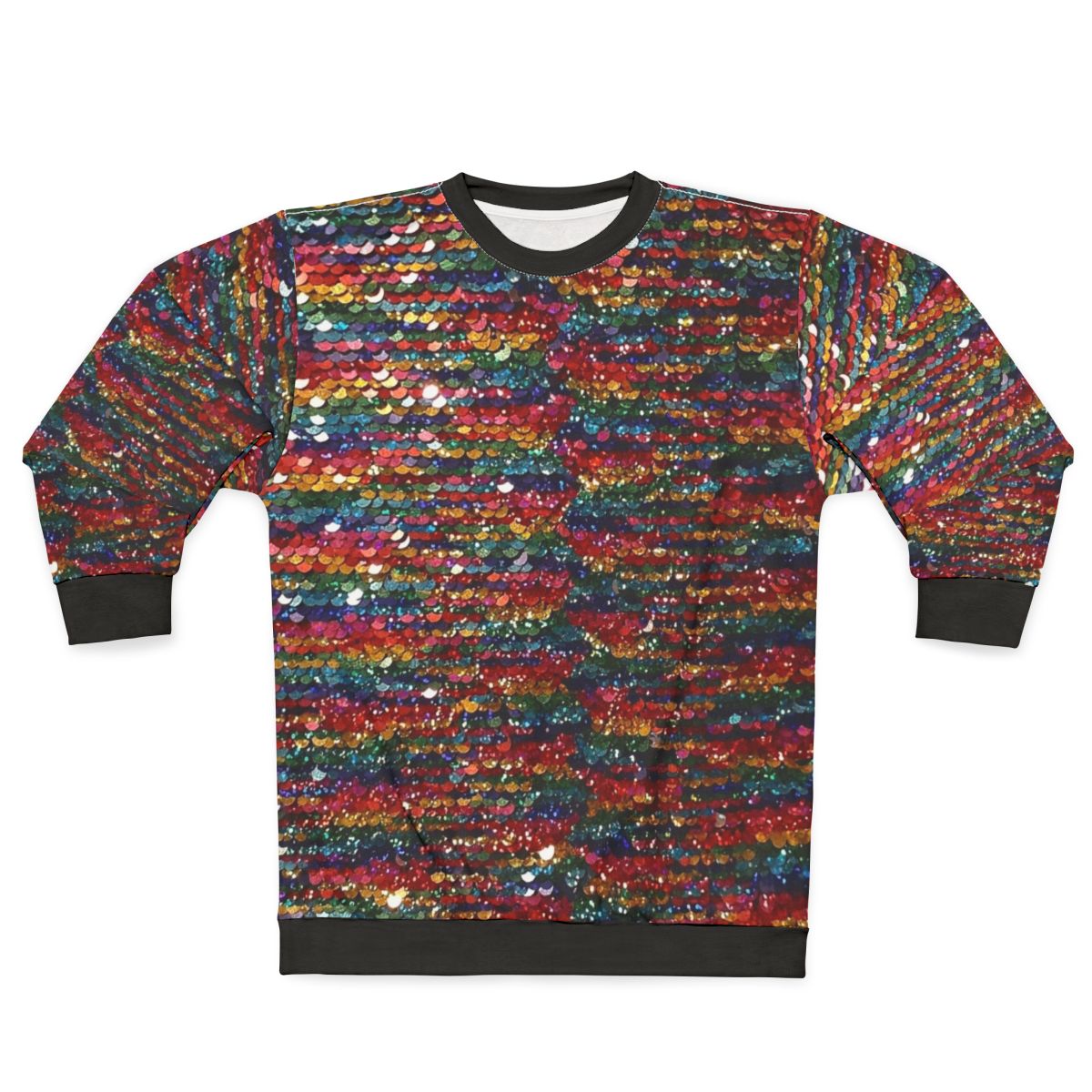 Vibrant rainbow sequin glitter sweatshirt