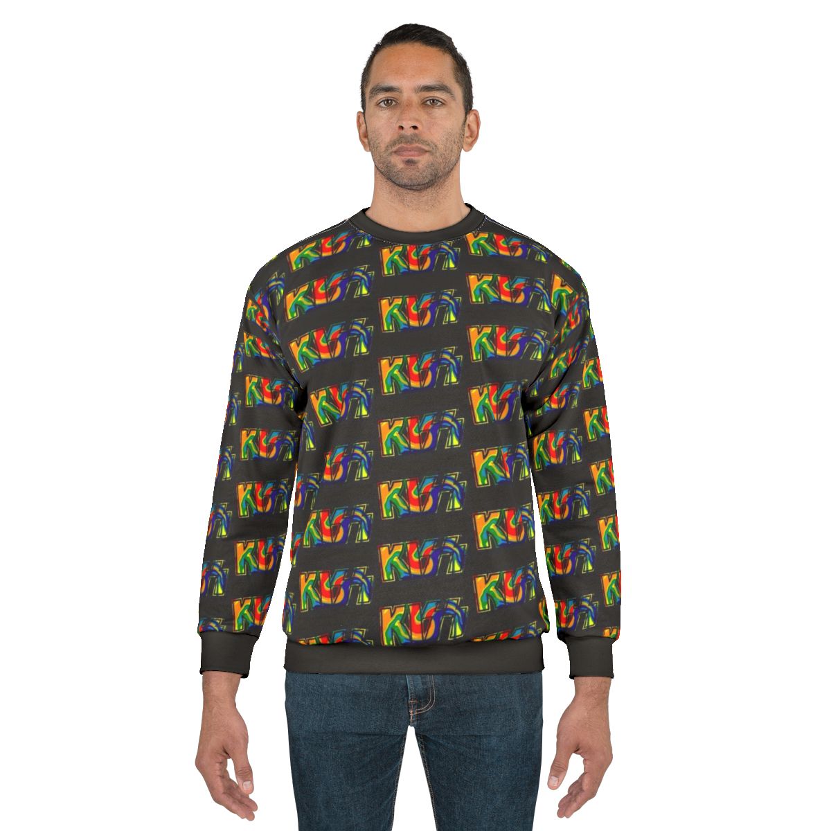 Kiss the Band Rainbow Tie Dye Sweatshirt