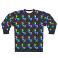 Colorful galaxy sweatshirt with rainbow unicorn and stars design