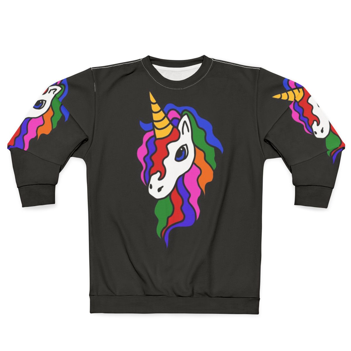 Multicolor rainbow unicorn graphic sweatshirt