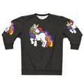 Rainbow unicorn sweatshirt with a vibrant and retro design