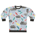 Rainy day sweatshirt with spring pattern