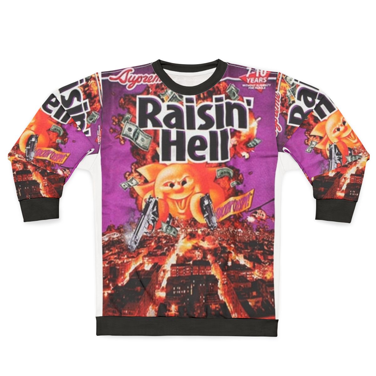 Raisin hell sweatshirt, supreme apparel graphic tee