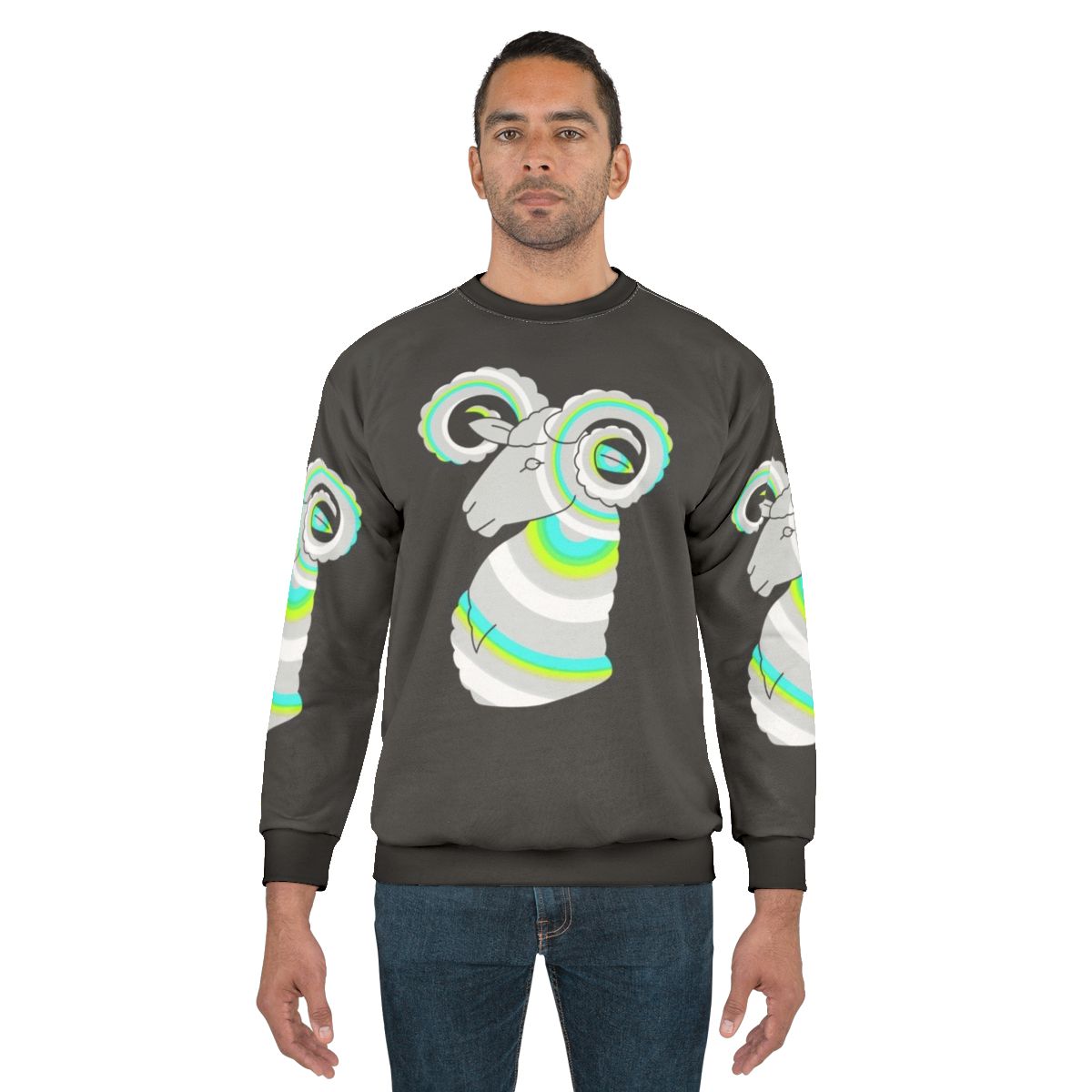 Legendary Ram Aries Zodiac Animal Art Sweatshirt