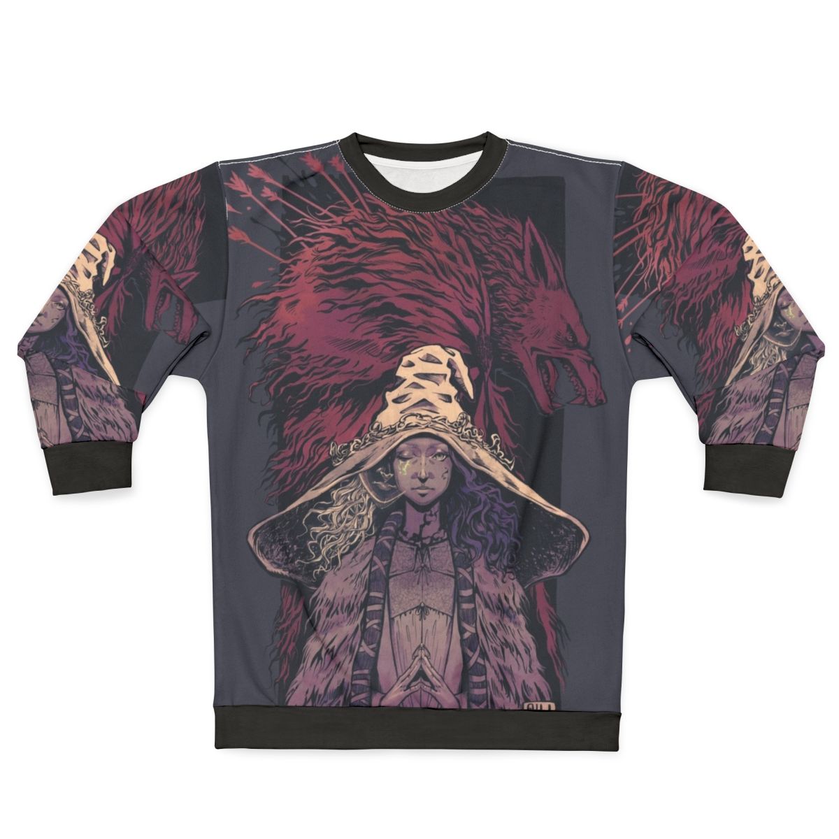 Vintage Desaturated Ranni from Elden Ring Sweatshirt