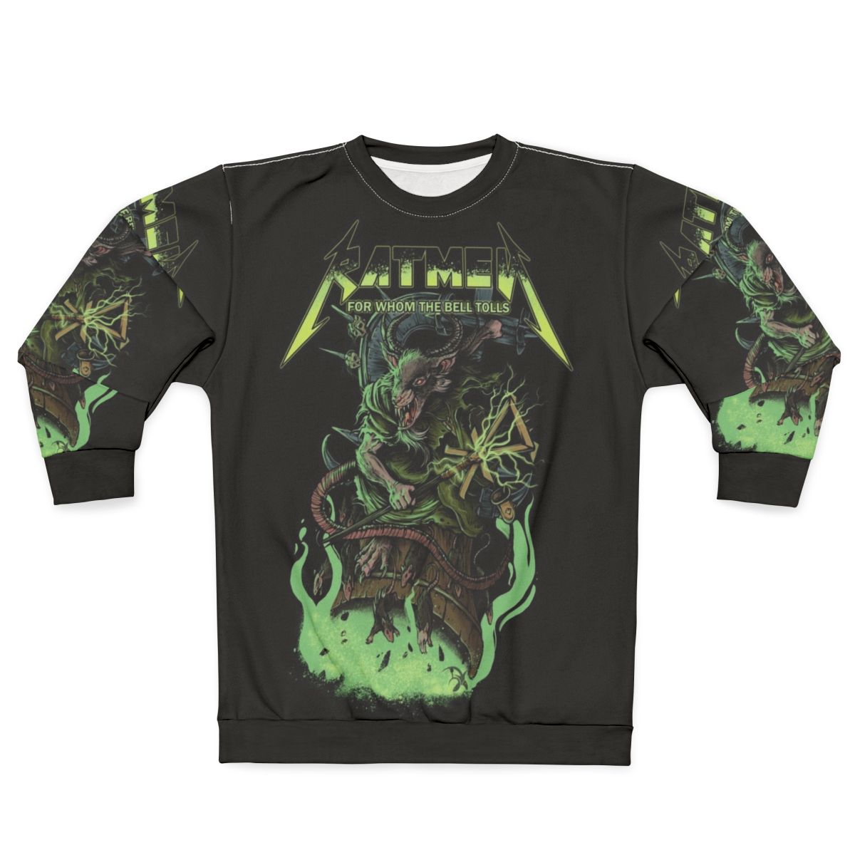 Warhammer 40k Skaven Sweatshirt with metal skull and horned design