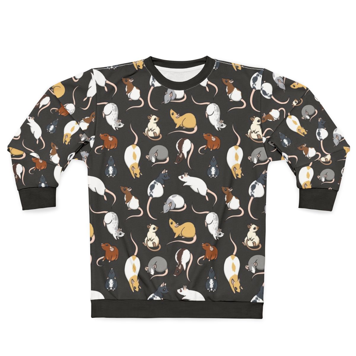 Rats Hooded Sweatshirt with Cute Rat Art Design