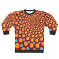 Rave sweatshirt with psychedelic optical illusion design
