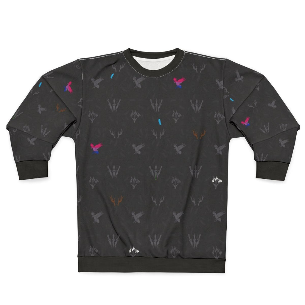 Raven Queen Rogue Sweatshirt with Goth Pattern