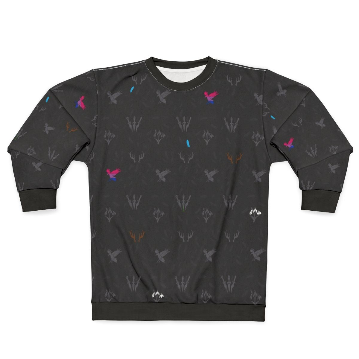 Raven Queen Rogue Sweatshirt with Goth Pattern