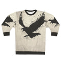 Raven Sweatshirt with Sketch and Spatter Design