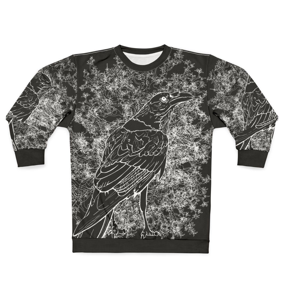 Raven Sweatshirt 3 - Dark, Goth-Inspired Apparel