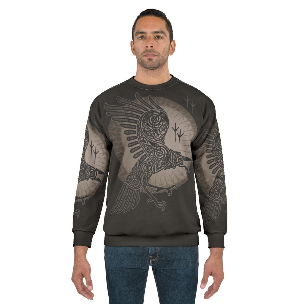 Raven Scandinavian Viking Tribal Sweatshirt