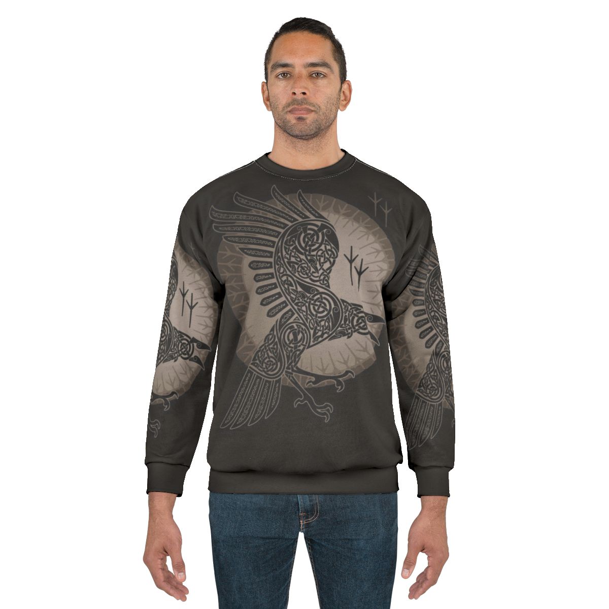 Raven Scandinavian Viking Tribal Sweatshirt