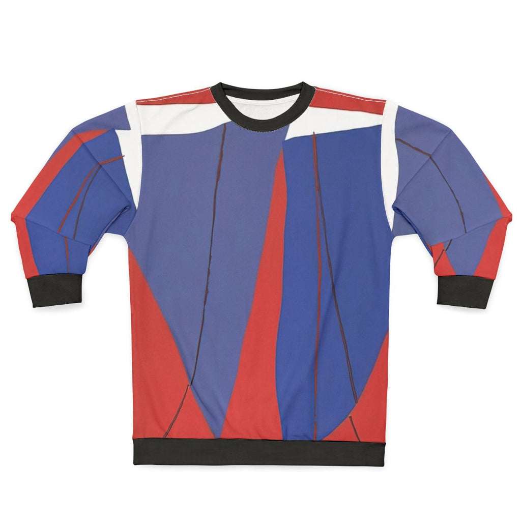 Colorful abstract expressionist sweatshirt inspired by artist Ray Parker