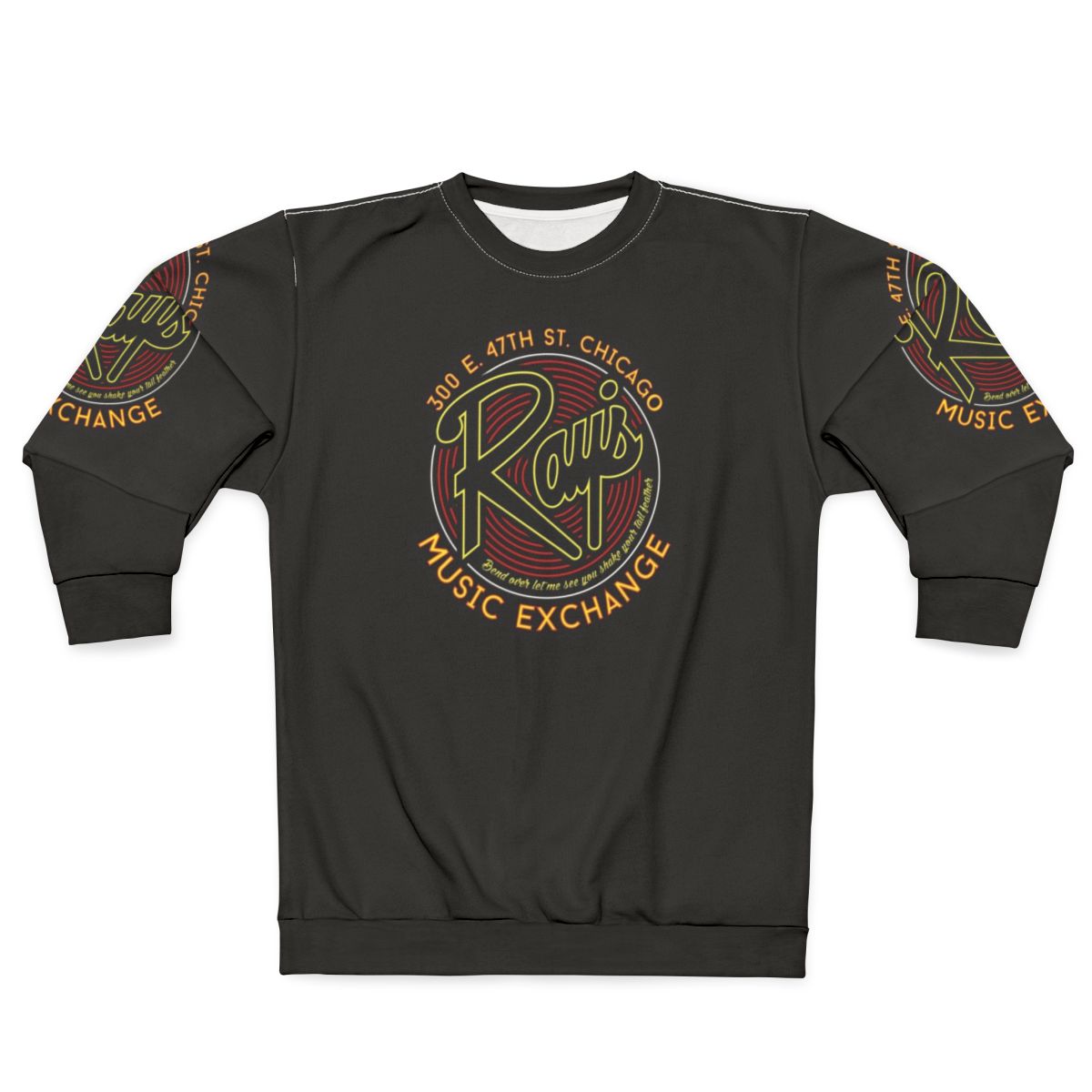 Sweatshirt featuring the iconic "Bend Over Shake" design from the classic 80s movie The Blues Brothers