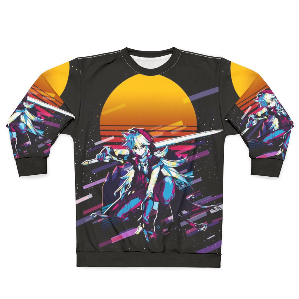 Razor Genshin Impact Retro 80s Style Sweatshirt