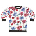 Hand-drawn watercolor flowers sweatshirt