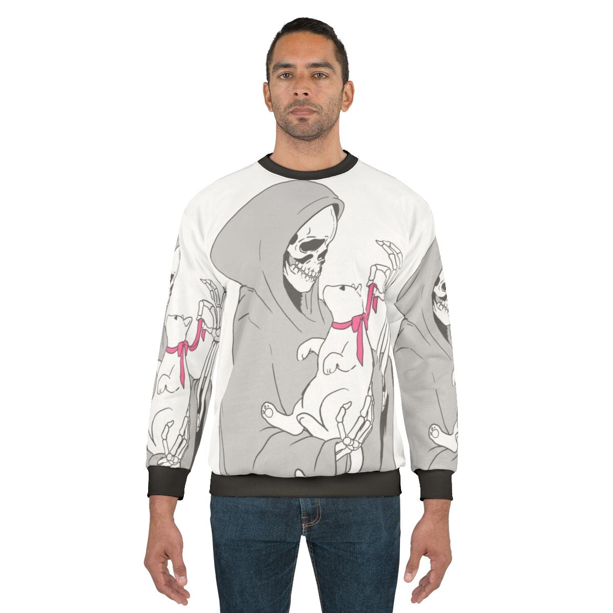Reaper with Cute Kitten Sweatshirt
