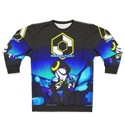 Rebeltaxi pan pizza neon and dark sweatshirt