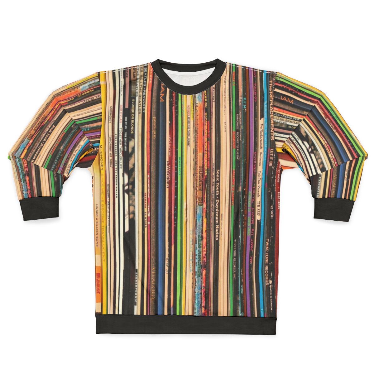 Vinyl Collector Sweatshirt featuring a turntable and record collection design