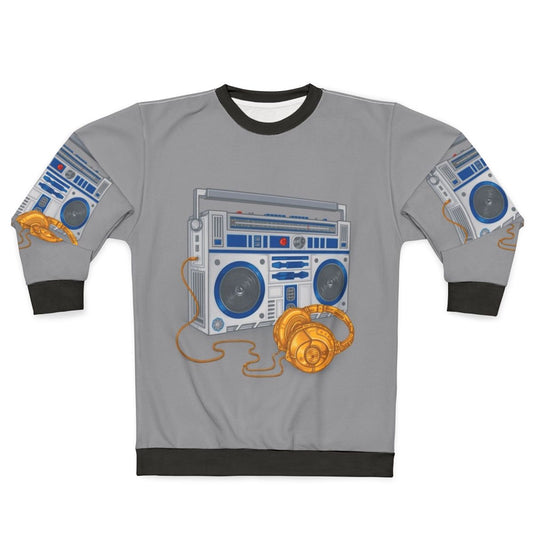 Recycled Future Sweatshirt with Space Inspired Futuristic Graphic