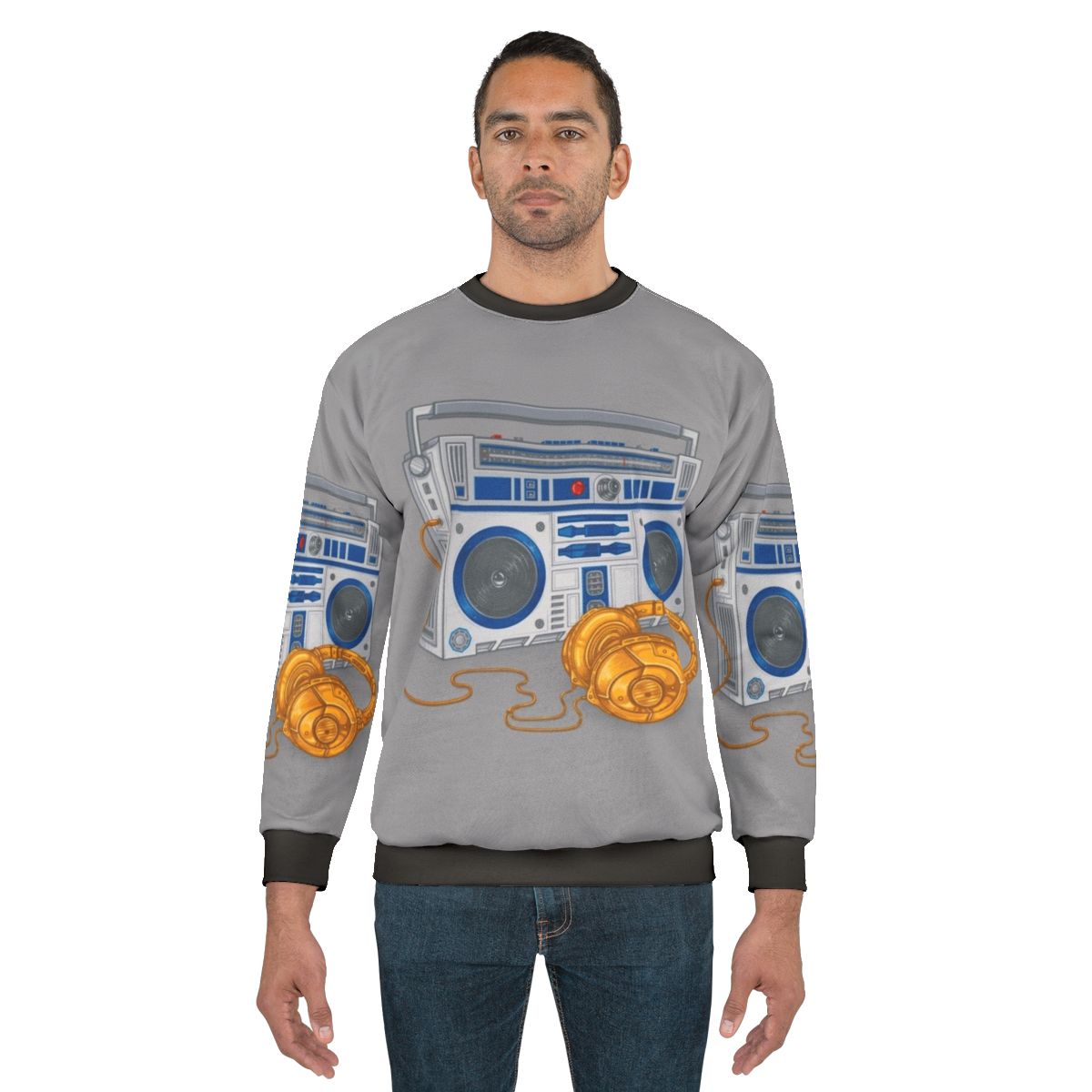 Recycled Future Sweatshirt with Space Inspired Futuristic Graphic