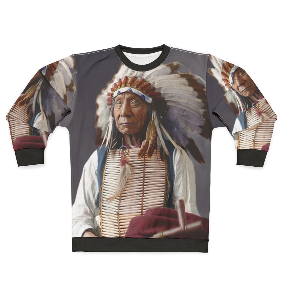 Red Cloud Lakota Sweatshirt featuring historic Native American leader