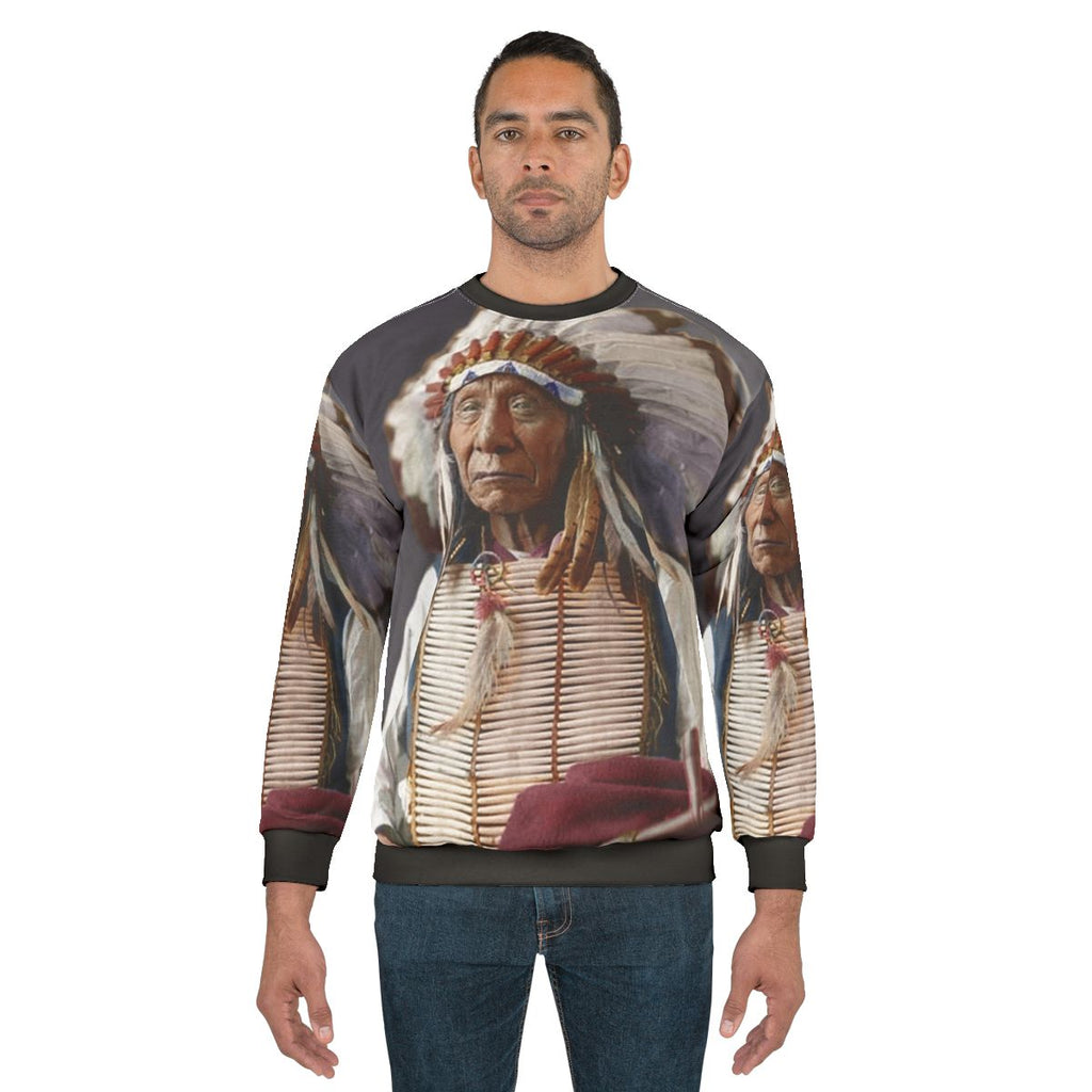 Red Cloud Lakota Sweatshirt featuring historic Native American leader