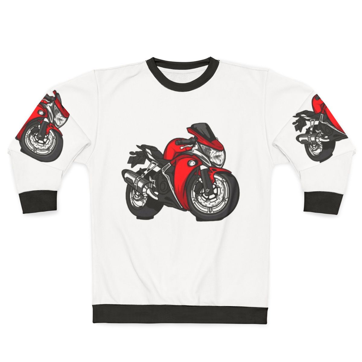 Red Cool Motorcycle Sweatshirt
