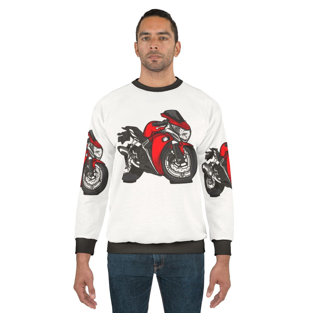 Red Cool Motorcycle Sweatshirt