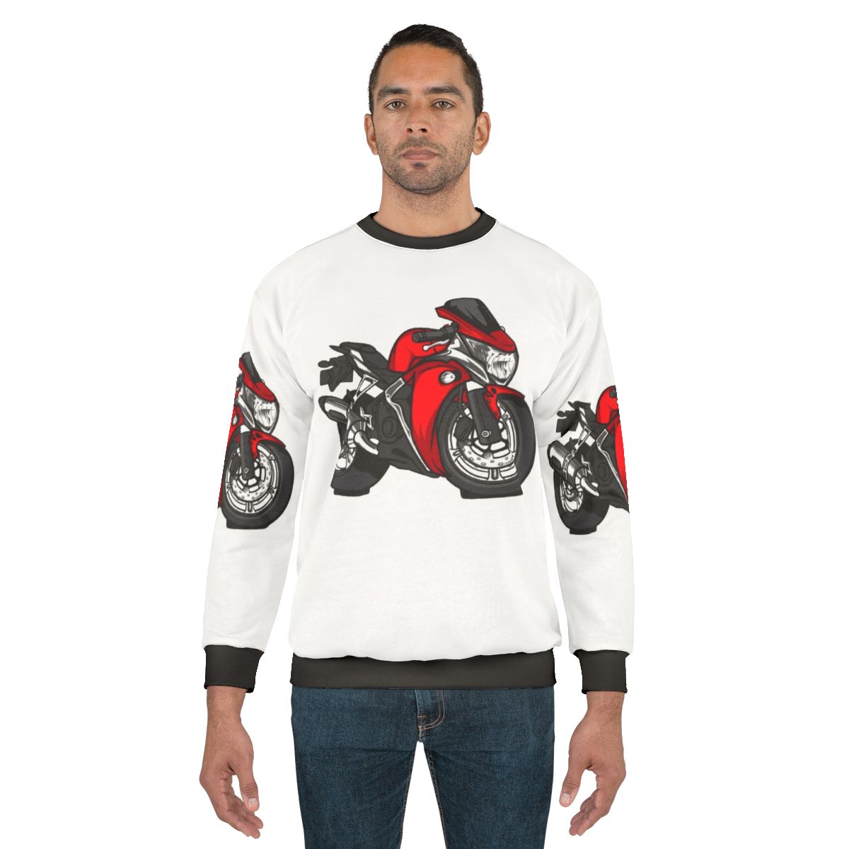 Red Cool Motorcycle Sweatshirt
