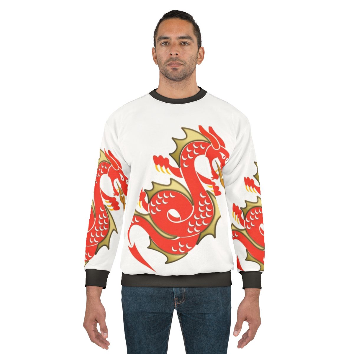 Legendary creature dragon sweatshirt featuring a mystical and magical design