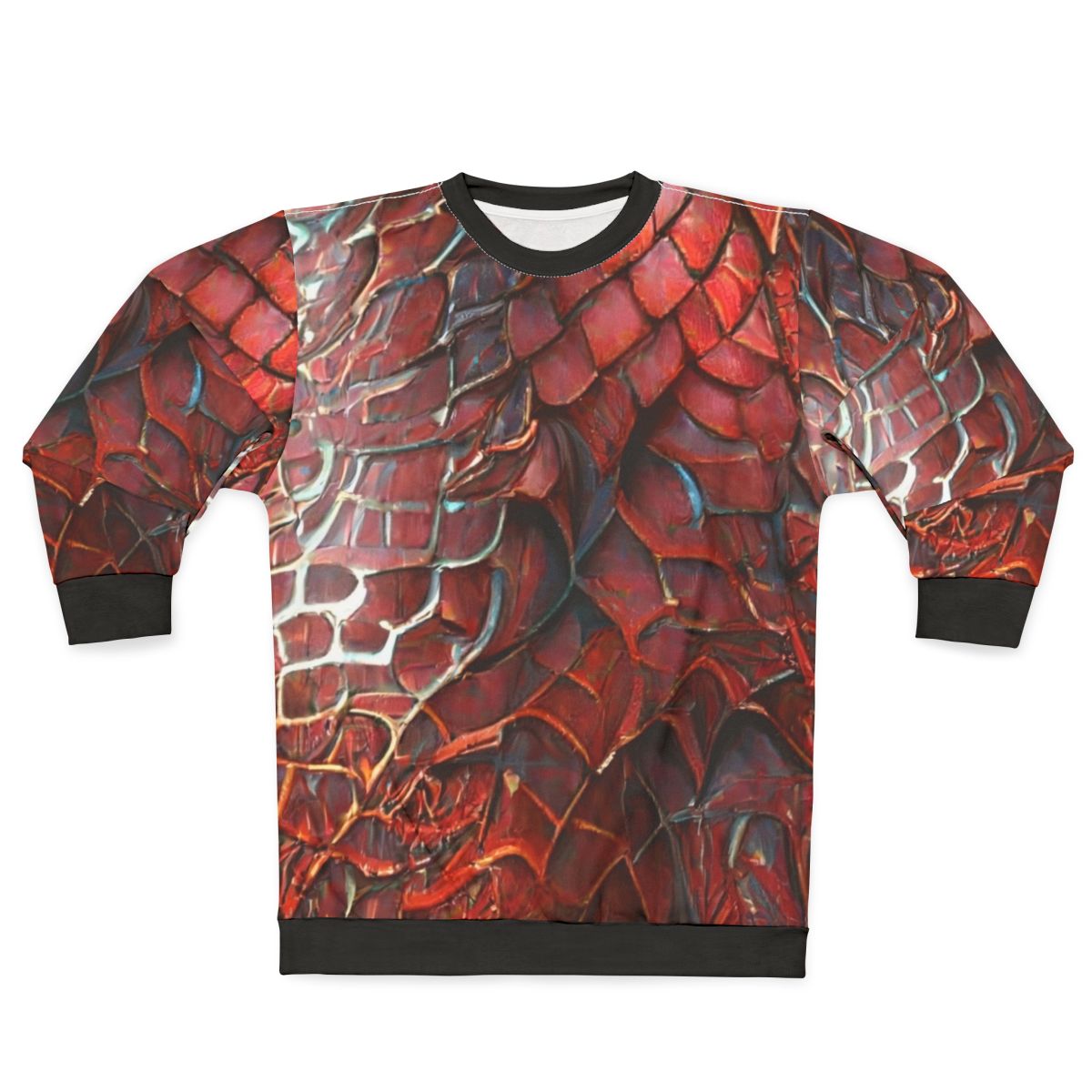 Iridescent red dragon scales sweatshirt