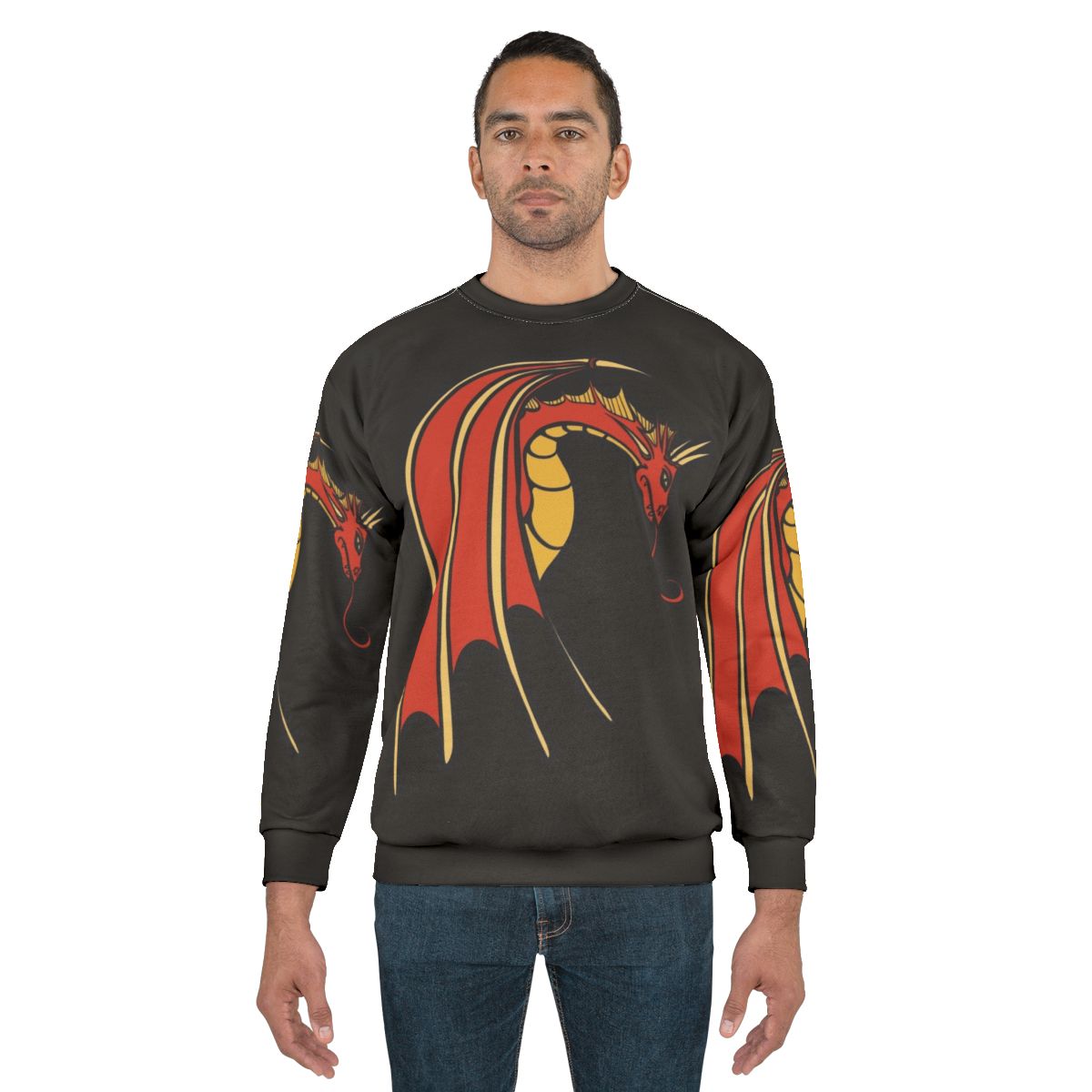 Red Dragon Sweatshirt - Fantasy Apparel for Nerds and Geeks