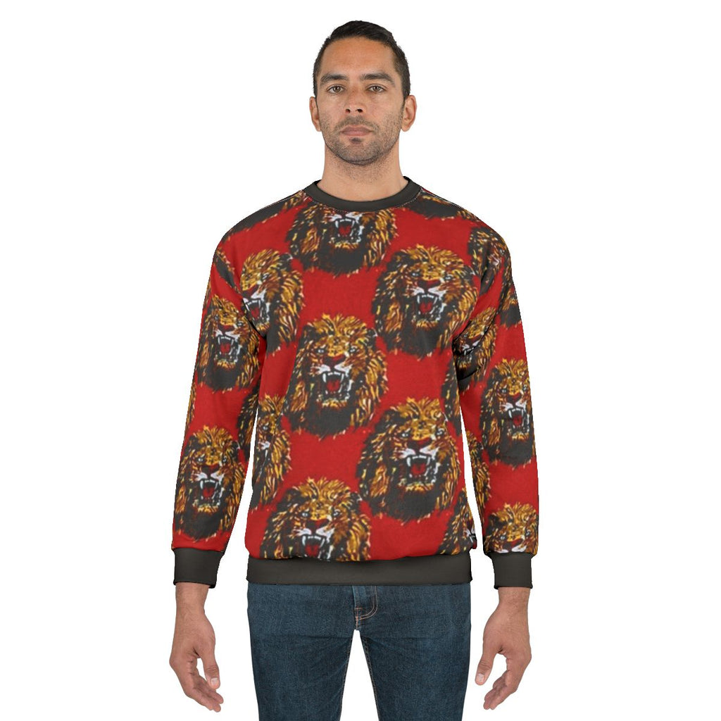 Igbo Culture Lion Head Graphic Sweatshirt