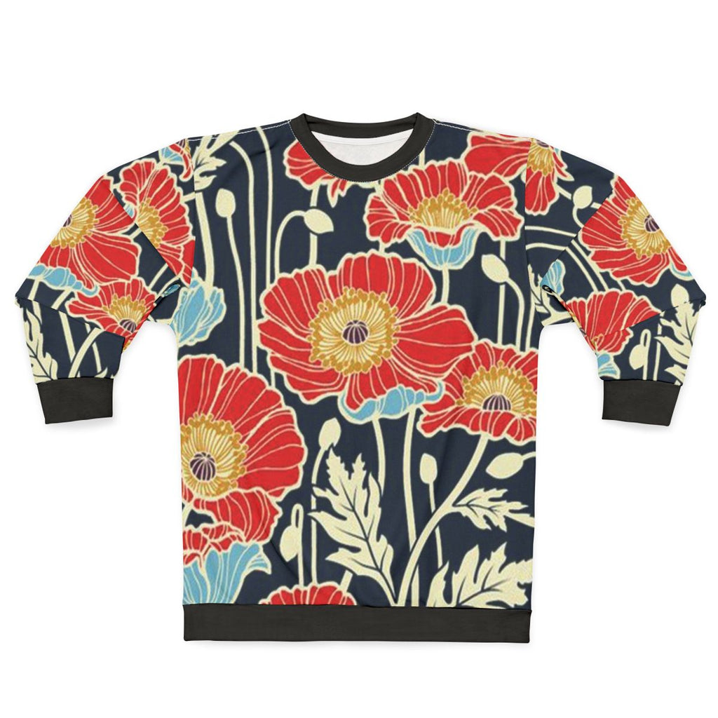 Botanical floral patterned sweatshirt