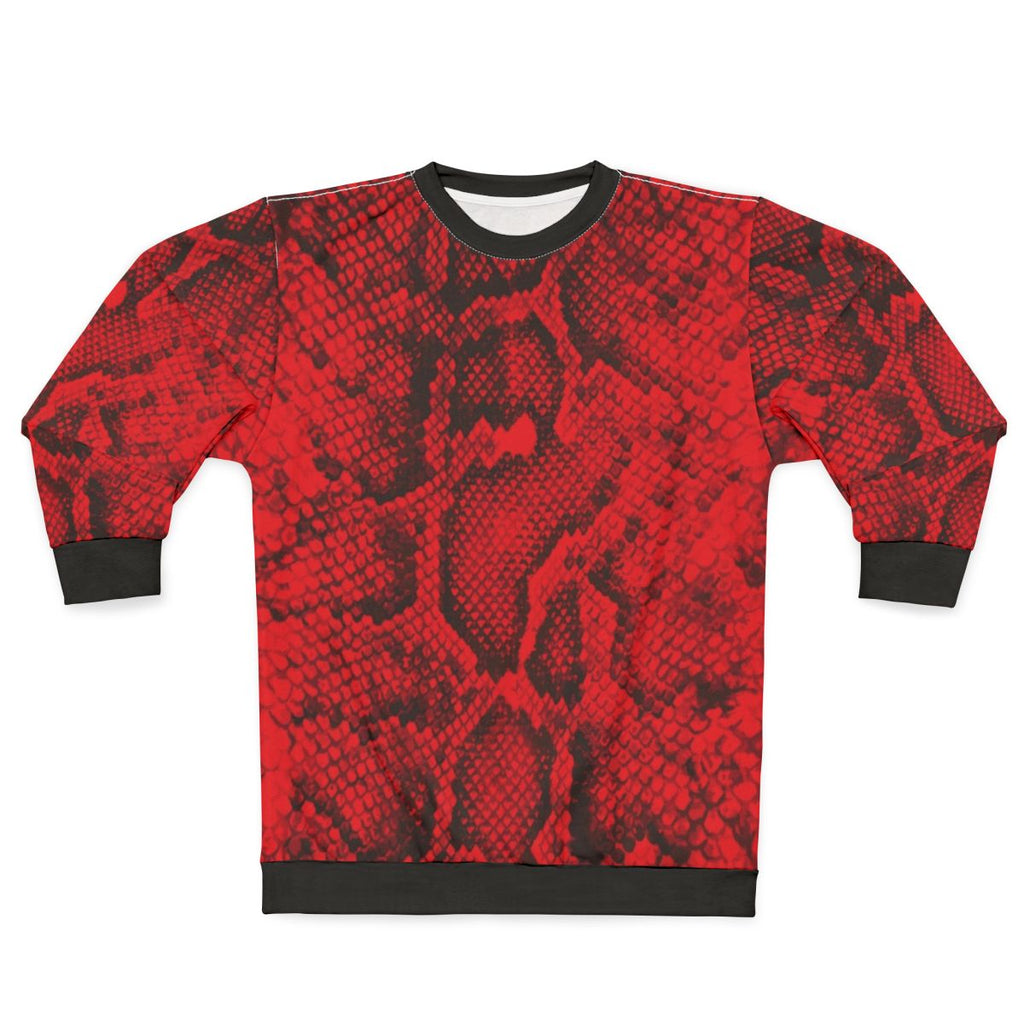 Red Snakeskin Sweatshirt